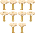 NUOBESTY 10 Sets Butterfly Cap Spike Horse Needles Metal Pin Back with Screw Caps for Crafting Brooches Badges Hat Pins Accessories