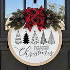 Christmas Stencils for Painting on Wood 12" Christmas Stencils for Crafts Reusable Xmas Holiday Stencil for Door Mats Round Hanger Fabrics Decor