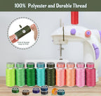 72Pcs 36 Colors with 36 Same Color Prewound Bobbins, 650 Yard Sewing Threads for Sewing Machine, Sewing Threads for Sewing Machine &Hand Emergency and Travel, DIY and Home(102Pcs)