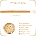 Yoption 15 Pieces Light Gold Glue Gun Sealing Wax Sticks for Wax Seal Stamp, Great for Wedding Invitations, Envelopes, Cards, Christmas Gift Ideas, Wine Packages (Light Gold)