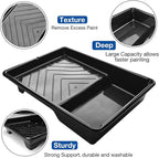 6 Pack Paint Tray Liners 7 Inch, 3 Heavy-Duty Plastic Trays with 3 Disposable Clear Liners, Paint Roller Trays, Paint Pan Liners for Walls, Furniture & DIY Painting Projects