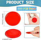 Coopay 1 1/2 Inches Plastic Poker Chips Learning Counters Disks Bingo Chip Counting Discs Markers for Math Practice and Poker Card Game Tokens, Teaching Rewards, 200 Pieces (Red)
