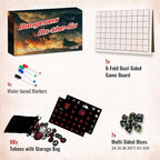 Foldable DND Battle Map Set – Reusable Dry Erase RPG Board with Double-Sided Square & Hex Grids, Tokens & Markers – Travel Starter Kits for D&D, Pathfinder and TTRPGs