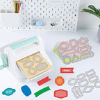30 Styles Labels Die Cuts for Card Making Backgrounds Frame Metal Cutting Die for Scrapbooking Carbon Steel Embossing Template Tab Note Cutting Dies DIY Cards Album Crafts Supplies