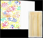 Rainbow Scratch Art Paper Sets100 PCS-White Magic Creative Drawing Paper - Arts and Crafts Kids Craft Activity Set for Wedding, Travel, Birthday Party Games, Camping,Christmas