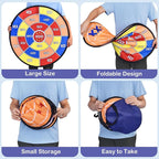 3-in-1 Dart Board for Kids and Adults,Sticky Tic Tac Toe Dart Game for Indoor Wall,Outdoor Games for Adults and Family,Kids Games Boys Toys Birthday Gifts for 4 5 6 7 8 9 10 11 12 Year Old Boys Girls