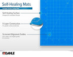 Dahle Vantage 10693 Premium Self-Healing Cutting Mat, 24"x36", 1/2" Grid, 5 Layers for Max Healing, Perfect for Crafts & Sewing, Blue