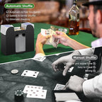Automatic Card Shuffler 1/2/4/6 Decks,Battery Operated Electric Playing Card Shuffler for UNO,Casino Card Game,Poker,Phase 10,Blackjack,Texas Hold'em,Home Card Games