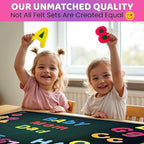 QUOKKA ABC Felt Board for Kids 3-5 Years Old - Social Emotional Preschool Learning Activities for Ages 3-4 - Educational Flannel Toy Speech Therapy Gift