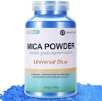 Mica Powder,7.05OZ（200g）,Universal Blue Mica Powder Pigment for Epoxy Resin，Lip Gloss，Car Paint，Dye，Soap Making，Nail Polish,Epoxy Resin,Candle Making,Bath Bombs
