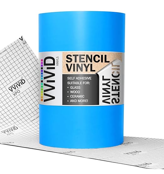 VViViD Blue Stencil Vinyl Masking Film with Anti-Bleed Technology (24in x 30ft)
