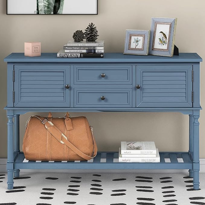DWIL Matte Finish Furniture Paint - 5 Oz Wood Paint for Cabinets, Doors, Tables, and Dressers Refinishing - Water-Based, Non-Toxic & Odorless, Easy to Apply(Blue Grey)-Trial Pack