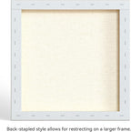 PHOENIX 18x18 Inch 2 Pack Artist Canvas - Large Square Stretched Canvases for Painting - 3/4 Inch Profile, 100% Cotton 11 Oz. Gesso Primed White Blank Professional Canvas Oil & Acrylic Paints