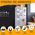 2 Rolls Magnetic Tapes, Flexible Magnet Strips with 3M Adhesive Backing, 10 Feet x 0.5"W Each Roll for DIY, Crafting, and Organizational Projects.