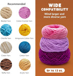 Yarn Winder, Electric Yarn Ball Winder for Crocheting, Efficiently Cake with Strong Tension Adjustable Speed Up to 13 oz, Automatic Spinner Wool for Knitting Enthusiast (Blue)