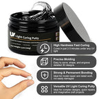 100g UV Light Curing Putty, Solid Resin, Multi Purpose Adhesive High Hardness Quick Curing, for 3D Crafts, Repair, Modeling UV Clay & Nail Art