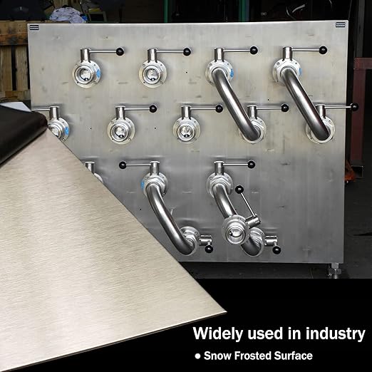 304 Stainless Steel Sheets Metal 12" x 12" x 1/64" (0.02") Inch 304 Stainless Steel Plates 0.50MM Stainless Steel Shim Plates Metal Sheets for Crafting, DIY, Kitchen Stovetop, Snow Frosted Surface