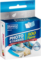 durony 800 Pieces Photo Sticker White Double-Sided Self Adhesive Photo Tapes for Pictures DIY Photo Album Journal