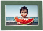 8.5x11 Mat Bevel Cut for 7x9 Photos - Acid Free Hunter Green Precut Matboard with Backing Board and Crystal Clear, Self Seal Photo Mat Bag - for Pictures, Photos, Framing - 4-ply Thickness
