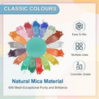 uxcell 10g/0.35oz Cosmetic Grade Mica Powder, 600 Mesh Mica Powder Natural Resin Epoxy Pigment Powders for Casting Resin, Candle Dye, DIY Nail Polish and Lip Gloss, Bright Green