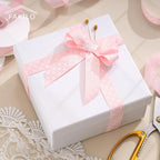 Polka Dot Grosgrain Ribbon 3/4 Inch, 25 Yards Spool Pink and White Dot Craft Ribbon for Christmas Gift Wrapping DIY Crafts Hair Bows Wedding Party Decor Sewing and Home Decoration