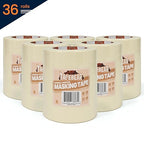 TAPEBEAR General Purpose Masking Tape 1 Inch x 60 Yards, Beige White Painters Tape for Painting, Labeling, DIY Arts Crafts, Home Office School Projects, 36 Rolls