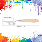 PATIKIL Art Spatula, No.7 15mm Stainless Steel Flexible Palette Knife Painting Knife Painting Spatula Oil Painting Mixing Scraper with Wood Handle for Canvas Acrylic Painting, Brown
