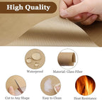 Selizo 20 Pack Teflon Sheet for Heat Press, Heat Transfer Press Cover Paper Heat Resistant Transfer Protector Mats for Cricut Iron HTV Vinyl, Sublimation, Baking and Craft