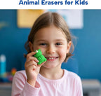 Animal Erasers for Kids, 65 Pcs Kids Pencil Erasers Bulk Puzzle Erasers for School Classroom Prizes