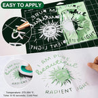VINYL FROG Metallic Foil HTV Vinyl Roll 12" x5ft Mint Green Chrome Heat Transfer Vinyl Iron on Vinyl Easy to Cut & Weed DIY Heat Press Design for T-Shirts