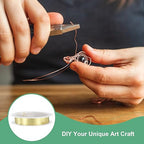 0.6 mm/22 Gauge Copper Wire for Jewelry Making, 13.1FT Copper Beading Craft Wire for Jewelry/Weaving/DIY Crafting/Planting, Color-Retaining [4M, Light Golden]
