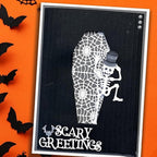 Cutting Dies Metal Stencils Scrapbooking Tools Flowers Lace Frame DIY Embossing Template for Paper Card Making Album Arts Crafts Supplies (Coffin Shape-6.8x13.8cm)