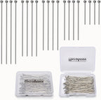 150pcs Silver Filled Ball Pins Non Tarnish Craft Earring Bracelet Jewelry Making Accessories Supplies (30mm (1.18in), Silver-Ball Pin)