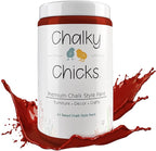 Chalky Chicks All-in-One Chalk Paint for Furniture or Cabinet -32 Fl Oz - Matte Finish Poison Apple (Dark Red) for Metal, Wood Furniture Paint - No Sanding All-in-One for Home Decor & Crafts, USA Made