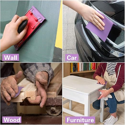 Sandpaper 400 Grit,Wet Dry Sanding Sheets,High Performance White Fused Alumina Abrasive Sand Paper for Wood Furniture Finishing,Metal Grinding,Automotive Polishing,9 x 11 Inch,10-Pack