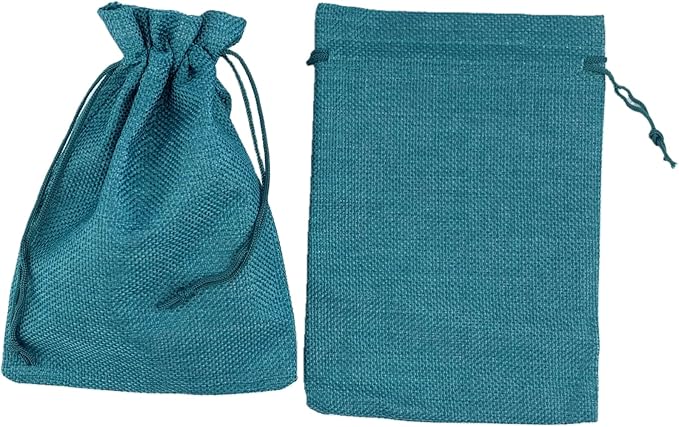 Palmhomee Pack of 25 Burlap Gift Bags with Drawstring Linen Jewelry Pouches Wedding Hessian Jute Bags for Birthday Jewelry and Treat Pouches Party Wedding Favors Gift Art and DIY Craft (5x7 Inch,