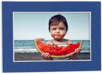 8x10 Mat Bevel Cut for 5x8 Photos - Acid Free Bottle Blue Precut Matboard - For Pictures, Photos, Framing - 4-ply Thickness