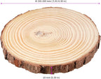 JEUIHAU 10 PCS 5.9-6.3 Inches Natural Unfinished Wood Slices, Round Wooden Tree Bark Discs, Wooden Circles for DIY Crafts, Christmas, Rustic Wedding Ornaments