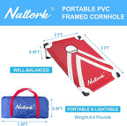 Portable Cornhole Set with 2 Collapsible Cornhole Boards, 8 Cornhole Bean Bags and Carrying Case for Yard Toss Game, Indoor Outdoor Camping Games for Adults Family (3 x 2-feet)