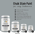 Chalky Chicks 8 Fl Oz Matte Overcast (Blue Gray) Chalk Paint for Furniture Without Sanding - No Prep Furniture Paint No Sanding All in One for Crafts, Wood, Walls, Cabinet, Metal, Dresser, Farmhouse