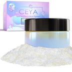 Ceya Interference Mica Powder, 1.8oz/ 50g Ghost Blue Chrome Nail Powder, Cosmetic Grade Pearlescent Effect Color Shift Pigment for Epoxy Resin, Makeup, Nail Polish, Soap Dye, Candle Making,Slime,Paint