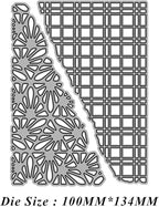 Mvchifay Cutting Dies for Card Making Metal Die-Cuts Scrapbooking Tool Hollow Frame DIY Craft Punch Template Embossing for Paper Album Decor (Cube and Flower-10x13.4cm)