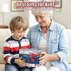 LUDILO Kids Boys Toys Age 4-6 5-7 6-8: 4 PCS DIY Assembly Building City Bus Ambulance Police Car Toy Fire Truck with Electric Drill, Stem Learning Toys Gifts for 3 4 5 6 7 8 Year Old Boys Girls Kids