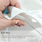 FR 4 Pack (2 Sizes, S/M) Sewing Thimble Finger Protector, Adjustable Finger Metal Shield Protector Pin Needles Sewing Quilting Craft Accessories DIY Sewing Tools Needlework Rose Gold