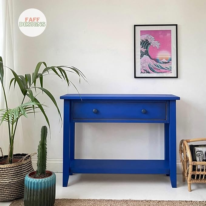 Dixie Belle Paint Company Chalk Finish Furniture Paint - Cobalt Blue (1 Gallon - 128oz) - Matte Vibrant Blue Chic Chalk Mineral DIY Furniture Paint