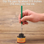LOONENG Ruling Pen for Masking Fluid, Perfect Fine Line Drawing, Technical Cartography and Calligraphy, Suitable Use with Drawing Ink, Indian Ink Gouache
