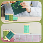 Natural Waxed Thread, 0.55mm/0.8mm, Wax Thread for Handcrafted Wrapping, Sewing, Bookbinding, Leather Threads, Beginners Craft DIY, Hemp Cord (Teal/Aqua/Forest, 0.55mm/33 Yards)