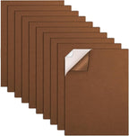 MEARCOOH Self Adhesive Foam Sheets, Brown 9x12 Inch 2mm Sticky Eva Foam Paper for Crafts Cardmaking Photo Frames Classroom Scrapbooking Christmas Crafts (Brown 10 Sheets)