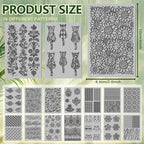 CHGCRAFT 16 Sheets Artistic Mandala Clay Texture Mat Baroque Pattern Polymer Clay Texture Sheets DIY Tools for Pottery Earring Jewelry Making Stamp Engraving Machines, 4x2.6inch