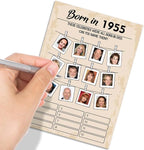 70th Birthday Party Games, Born in 1964 Games, Birthday Party Supplies for Adults, Fun 1955s Party Game，Pack of 30 Cards